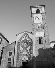 Image showing Black and white Duomo di Chivasso