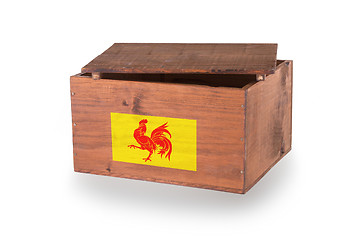 Image showing Wooden crate isolated on a white background