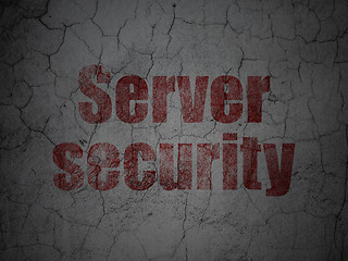 Image showing Privacy concept: Server Security on grunge wall background