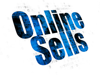 Image showing Advertising concept: Online Sells on Digital background