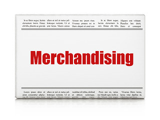 Image showing Advertising concept: newspaper headline Merchandising