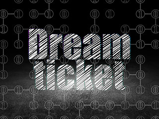 Image showing Business concept: Dream Ticket in grunge dark room