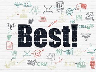 Image showing Finance concept: Best! on wall background