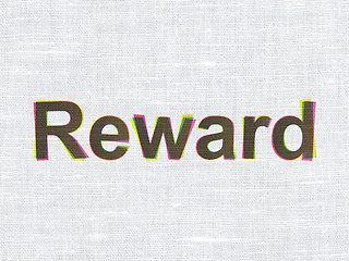 Image showing Finance concept: Reward on fabric texture background