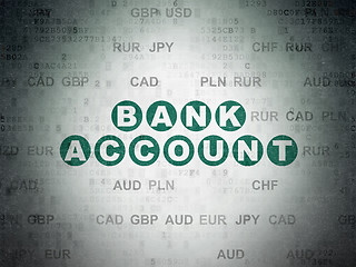 Image showing Currency concept: Bank Account on Digital Paper background