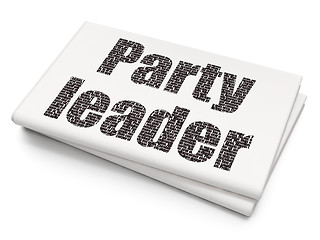 Image showing Politics concept: Party Leader on Blank Newspaper background