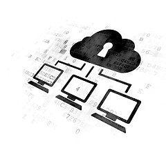 Image showing Security concept: Cloud Network on Digital background