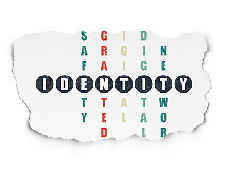 Image showing Privacy concept: Identity in Crossword Puzzle