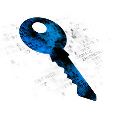 Image showing Privacy concept: Key on Digital background