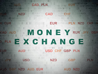 Image showing Currency concept: Money Exchange on Digital Paper background