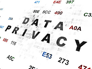 Image showing Safety concept: Data Privacy on Digital background