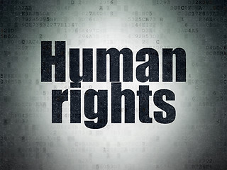 Image showing Politics concept: Human Rights on Digital Paper background