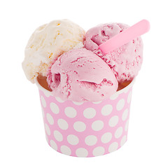 Image showing Ice cream scoop in paper cup