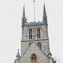 Image showing door southwark  cathedral in london england old  construction an