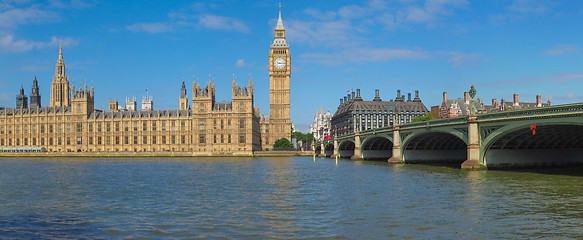 Image showing Westminster Bridge and Houses of Parliament in London