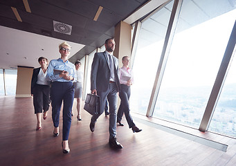 Image showing business people group walking