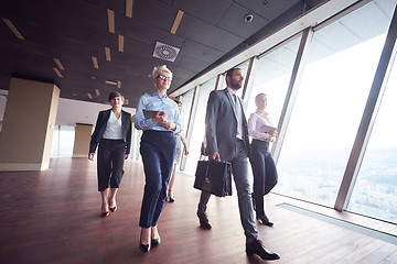 Image showing business people group walking