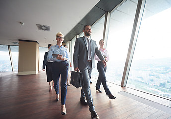 Image showing business people group walking