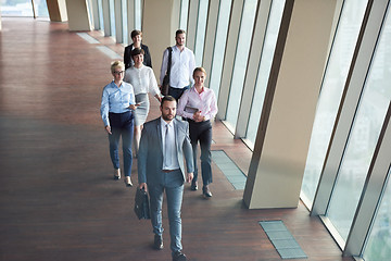 Image showing business people group walking