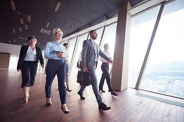 Image showing business people group walking