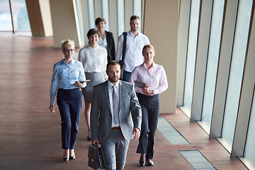 Image showing business people group walking