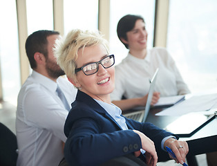 Image showing blonde business woman on meeting