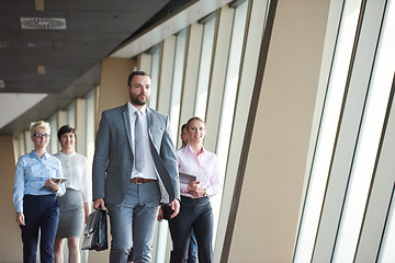 Image showing business people group walking