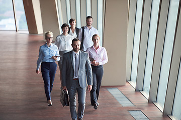 Image showing business people group walking