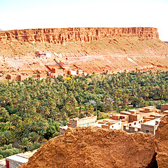 Image showing  in todra gorge morocco africa and  village