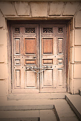 Image showing door st paul cathedral in london england old construction and re