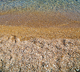 Image showing flow foam and froth in the sea    of mediterranean greece