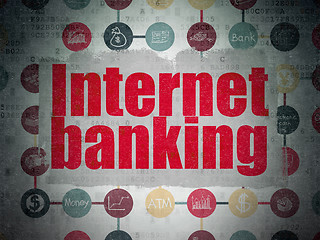 Image showing Money concept: Internet Banking on Digital Paper background