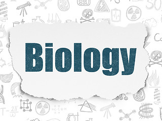 Image showing Science concept: Biology on Torn Paper background