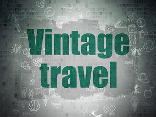 Image showing Vacation concept: Vintage Travel on Digital Paper background