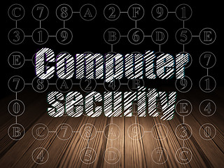 Image showing Security concept: Computer Security in grunge dark room