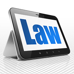 Image showing Law concept: Tablet Computer with Law on display