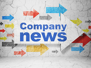 Image showing News concept: arrow with Company News on grunge wall background