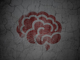 Image showing Health concept: Brain on grunge wall background