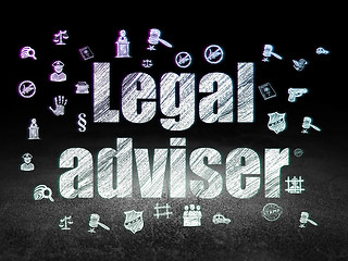 Image showing Law concept: Legal Adviser in grunge dark room