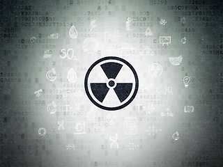 Image showing Science concept: Radiation on Digital Paper background