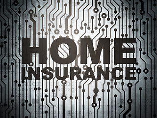Image showing Insurance concept: circuit board with Home Insurance