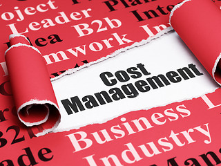 Image showing Finance concept: black text Cost Management under the piece of  torn paper