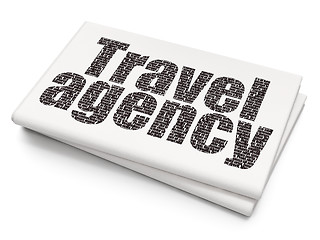 Image showing Vacation concept: Travel Agency on Blank Newspaper background