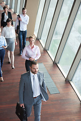 Image showing business people group walking