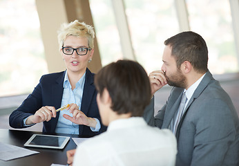 Image showing business people group on meeting at office