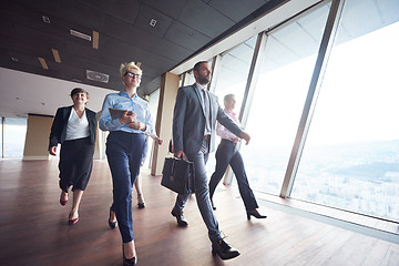 Image showing business people group walking