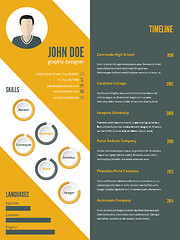 Image showing New modern resume cv template with photo