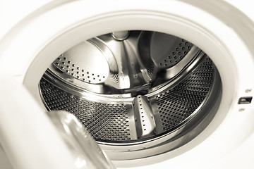 Image showing close up photo of a new washing machine