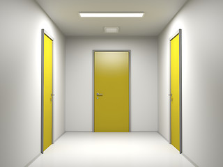 Image showing Three doors