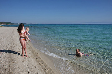 Image showing Enjoyment on the beach